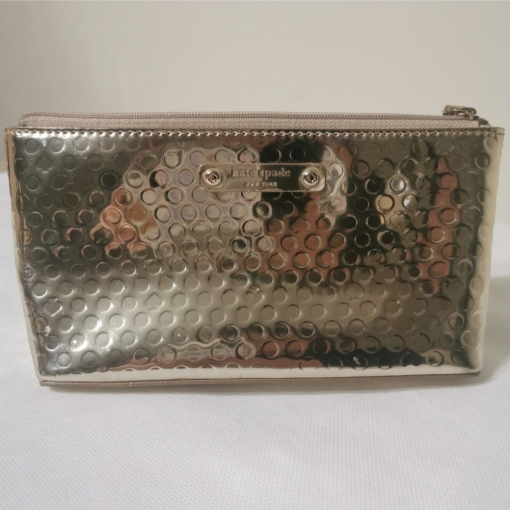 Kate Spade Metallic Gold Wristlet Bag
